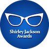 White cat-eye glasses above the words Shirley Jackson Awards